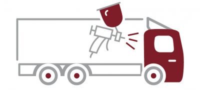 Ein Icon für den Bereich LKW-Lackierungen der Autolackiererei Wirtz in Hamm.